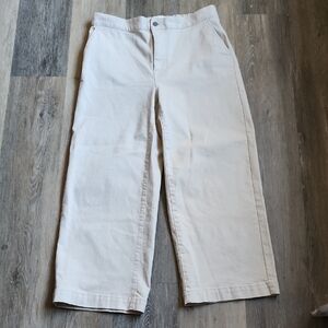 Classic Cream Wide-Leg Pants